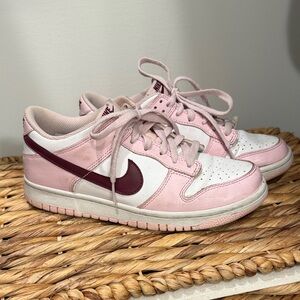 Nike Women's Dunk low Pink and Burgundy Sneakers